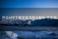 开云APP下载安装流程全解析-性能测试