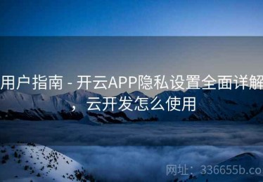 用户指南 - 开云APP隐私设置全面详解，云开发怎么使用