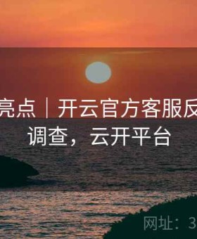 新版本亮点｜开云官方客服反馈效率调查，云开平台