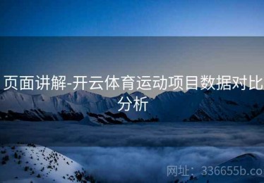 页面讲解-开云体育运动项目数据对比分析