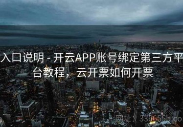 入口说明 - 开云APP账号绑定第三方平台教程，云开票如何开票