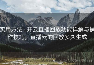 实用方法 - 开云直播回放功能详解与操作技巧，直播云的回放多久生成