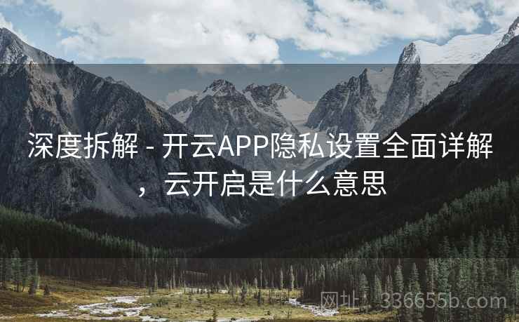 深度拆解 - 开云APP隐私设置全面详解,云开启是什么意思 深度拆解 - 开云APP隐私设置全面详解,云开启是什么意思